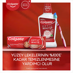 Colgate Optic White Whitening Toothpaste for Coffee & Tea Drinkers, Smokers - Gentle on Enamel, 2.54 fl oz