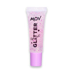 Mov Glitter Lip Oil - Moisturizing Lip Gloss with Glitter Effect for Dry Lips, Lip Shine, Cosmetic Lip Products