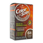 Color&Soin Natural Hair Dye - 6B Cocoa Brown, Ammonia-Free, Paraben-Free, Silicone-Free Hair Color with Herbal Extracts