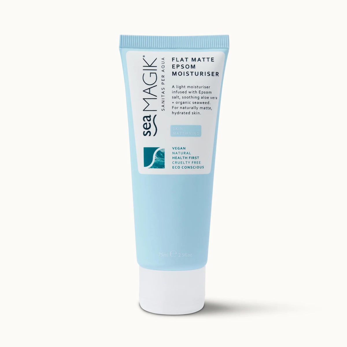 Dead Sea Spa Magik Flat Matte Epsom Moisturiser - Natural Skincare for Oily Skin, 75ml