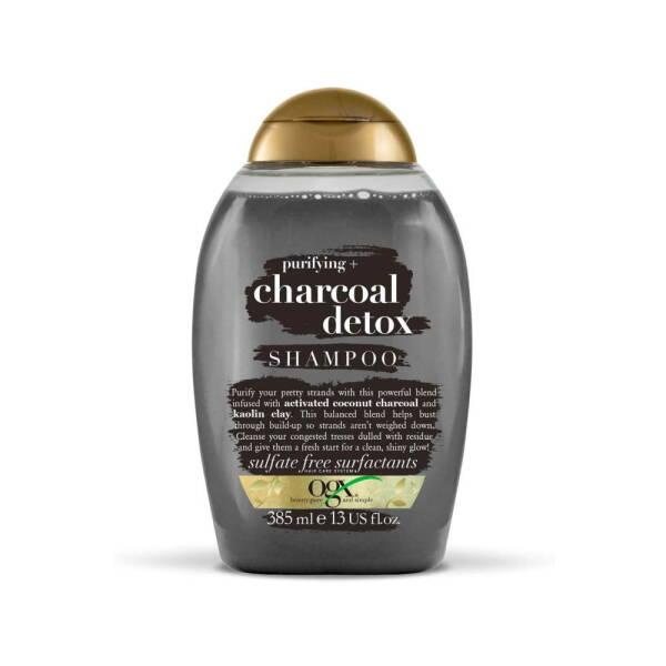 OGX Charcoal Detox Shampoo 385ml - Deep Cleansing for Hair and Scalp Health