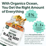 Ocean Black Seed Oil Supplement - 1000mg Çörek Otu Yağı Capsules, 60 Count (1+1 Free) - Natural Health Support