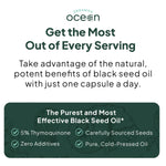 Ocean Cold-Pressed Black Seed Oil - 150ml Natural Health Supplement for Holistic Wellness