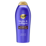 OGX Biotin & Collagen Shampoo - Thickening & Strengthening Hair Care for Thinning or Weak Hair, 13.01 fl oz