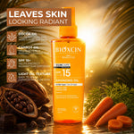 Bioxcin Suncare Tanning Sun Oil SPF15 - Natural Tanning Oil for All Skin Types