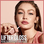 Maybelline New York Lifter Gloss - Hyaluronic Acid Lip Gloss for Fuller Lips, Moisturizing & Non-Sticky
