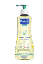 Mustela Stelatopia Cleansing Oil for Dry Skin - Natural, Vegan, Dermatologically Tested Baby Skincare