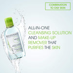 Bioderma Sebium H2O Cleansing Water for Combination/Oily Skin - 8.45 fl oz, Non-Comedogenic, No-Rinse Formula