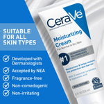 CERAVE Moisturizing Face Cream with SPF 50 - Hydrating, Non-Comedogenic Skincare for Normal to Dry Skin