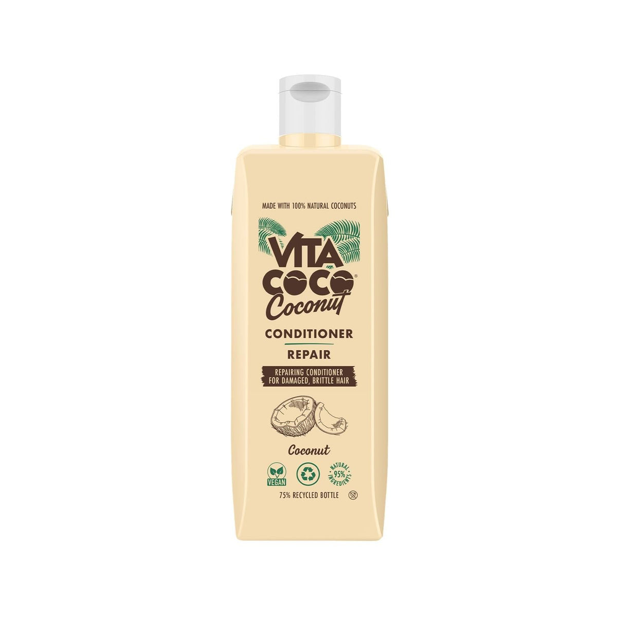 Vita Coco Hair Conditioner for Damaged Hair - 400ml - Repairs, Nourishes, and Softens Dry Hair