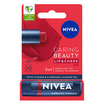 NIVEA Tinted Lip Care Balm with SPF30 UV Protection - Moisturizing, Natural Ingredients, 3-in-1 Formula