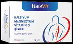 Hekavit Calcium Magnesium Supplement with Vitamin D3 - 30 Tablets for Bone Health Support