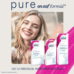 Veet Pure Wax Strips for Sensitive Skin - Hypoallergenic, Easy-Gelwax Technology for Legs & Body Hair Removal