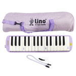 Lino Melodika 32-Key Pastel Purple Musical Instrument with Embossed Notes - Ideal for Music Education and Beginners
