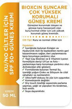 Bioxcin SPF 50+ Sunscreen for Dry Skin - Moisturizing, Water-Resistant, Anti-Aging Benefits - 1.69 fl oz