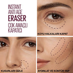 Maybelline Instant Anti Age Eraser Concealer - High Coverage, Anti-Aging Makeup with Goji Berry
