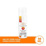 Dermoskin Sunscreen Cream Face Protection SPF50 50ml - Moisturizing, Water-Resistant, Sensitive Skin Friendly