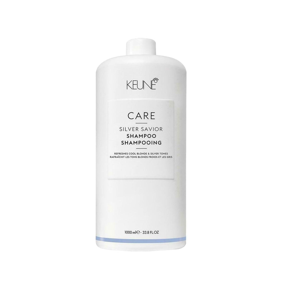 Keune Silver Savior Purple Shampoo for Gray, White, and Platinum Hair - 1000ml - Neutralizes Brassy Tones