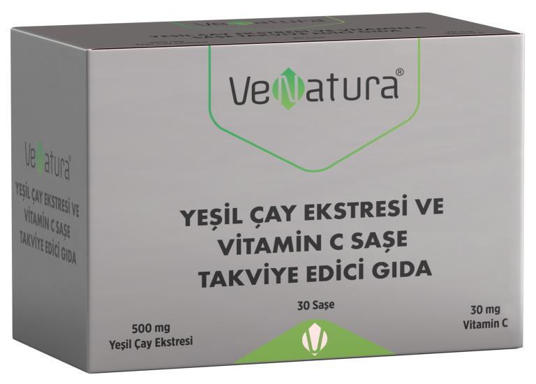 Venatura Green Tea Extract & Vitamin C Dietary Supplement Sachets - Antioxidant Support