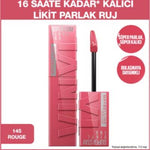 Maybelline Super Stay Vinyl Ink Liquid Lipstick - Long Lasting Lip Color with Vinyl Ink Finish, Rouge Shade 145 Rogue