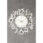 Muyika 41x41cm Metal Distressed Finish Silent Sweep Wall Clock - Decorative Wall Accessory for Homeowners