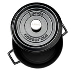 LAVA Cast Iron Cookware Pot - 28cm Enamel Coated Large Capacity Cooking Pot for Family Gatherings