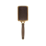 Olivia Garden Expert Care Rectangular Nylon Bristle Gold Brown L Hair Brush for Professional Styling and Detangling