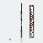 Flormar Ultra Thin Eyebrow Pencil - Waterproof, High Pigment, Built-in Brush for Natural Look