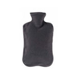 Fashy 2 Litre Grey Hot Water Bottle with Polar Fleece Cover - Non-Electric Warmth Relief