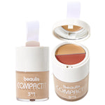 Beaulis 3-in-1 Compact Makeup Palette - Foundation, Blush, Concealer for Natural Finish