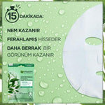 Garnier Hydrating Face Mask with Hyaluronic Acid & Green Tea - Refreshing Sheet Mask for Combination & Oily Skin
