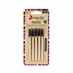 Nascita Bamboo Mascara Brush Set - Eco-Friendly 5-Piece Makeup Brushes for Mascara and Eyebrow Shaping