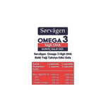Sorvagen Omega-3 Dietary Supplement - High DHA Norwegian Fish Oil Softgel Capsules for Heart Health