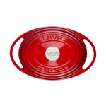 Lava Cast Iron Cookware - Durable Enamel Coated Oval Pot, 8.66 x 11.02 inches - Ideal for Home Cooks
