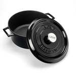 LAVA Cast Iron Cookware Pot - 28cm Enamel Coated Large Capacity Cooking Pot for Family Gatherings