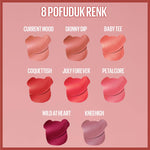 Maybelline Super Stay Teddy Tint - Long-Lasting Liquid Matte Lip Tint with 8 Buildable Shades