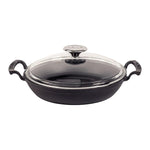 Lava Cast Iron Cookware - Round Cast Iron Pot with Glass Lid, 52.78 fl oz - Durable, Heat Retention, Induction Compatible