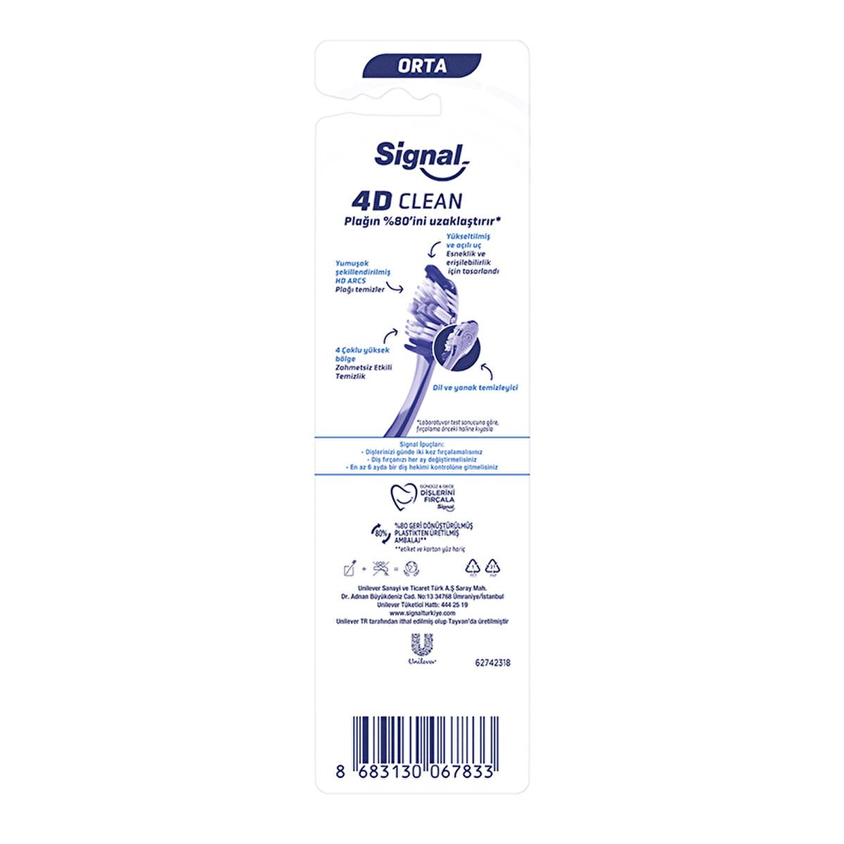 Signal Ultra Clean Expert 4D Clean Manual Toothbrush, Medium