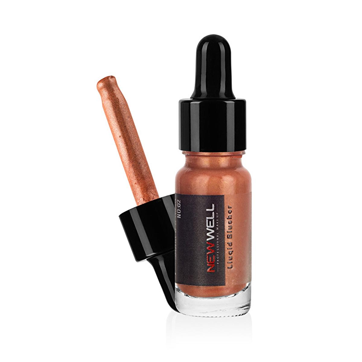 New Well Liquid Blusher No:02 - Creamy Liquid Cheek Color with Shiny Finish