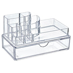 Bee Home Crystal Cosmetic Organizer with Drawer - Elegant Bathroom Storage Solution