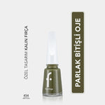 Flormar Nail Enamel 454 Army Glam - Long-Lasting Nail Polish with Nourishing Formula