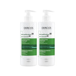 Vichy Dercos Anti-Dandruff Shampoo for Normal to Oily Hair - 2 x 390ml - Dermatologically Tested