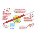 Carioca Joy Super Washable Felt-Tip Pens 12-Pack - Washable Markers for Kids, Art Supplies, Italian-made