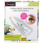 Nascita White False Eyelash Adhesive - Rubber-Free, Contact Lens Safe, Precise Application - Nascita