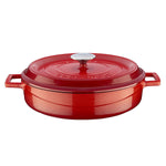 LAVA Cast Iron Cookware - 28cm Enamel Coated Round Cookware for Durable Cooking