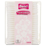 Benri Cotton Swabs 200 Pieces - Pure Cotton Hygiene Products for Ear Cleaning and Makeup Removal